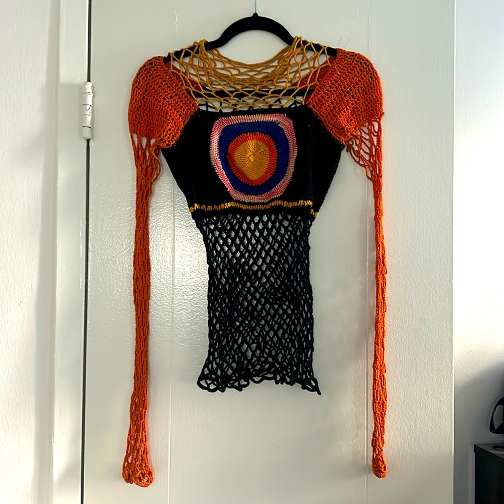 Super cute hand crochet top, perfect for the summer